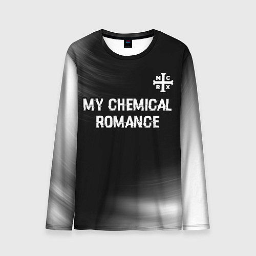 Мужской лонгслив My Chemical Romance glitch на темном фоне: символ / 3D-принт – фото 1