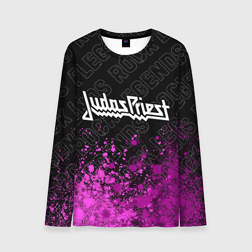 Мужской лонгслив Judas Priest rock legends: символ сверху / 3D-принт – фото 1