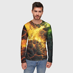 Лонгслив мужской Разлом плит из лавы, цвет: 3D-принт — фото 2
