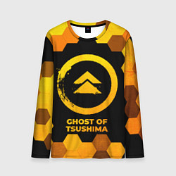 Лонгслив мужской Ghost of Tsushima - gold gradient, цвет: 3D-принт