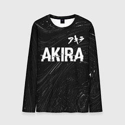 Лонгслив мужской Akira glitch на темном фоне: символ сверху, цвет: 3D-принт