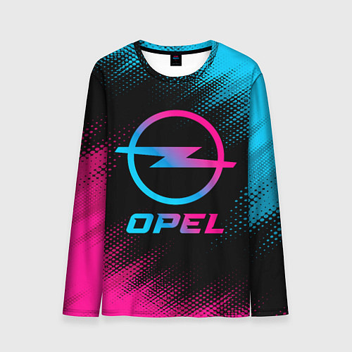 Мужской лонгслив Opel - neon gradient / 3D-принт – фото 1