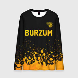 Мужской лонгслив Burzum - gold gradient: символ сверху