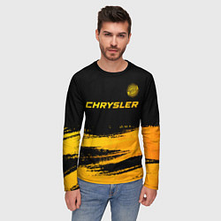 Лонгслив мужской Chrysler - gold gradient: символ сверху, цвет: 3D-принт — фото 2