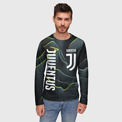 Лонгслив мужской Juventus dark green logo, цвет: 3D-принт — фото 2