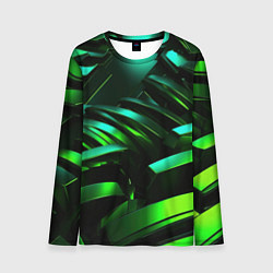 Мужской лонгслив Dark green abstract