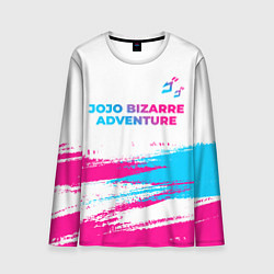 Мужской лонгслив JoJo Bizarre Adventure neon gradient style: символ