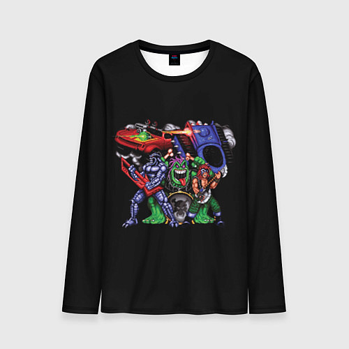 Мужской лонгслив Гонки под рок-н-ролл / 3D-принт – фото 1