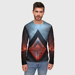 Лонгслив мужской Дорога абстракций, цвет: 3D-принт — фото 2