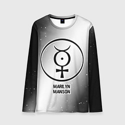 Лонгслив мужской Marilyn Manson glitch на светлом фоне, цвет: 3D-принт