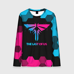 Мужской лонгслив The Last Of Us - neon gradient