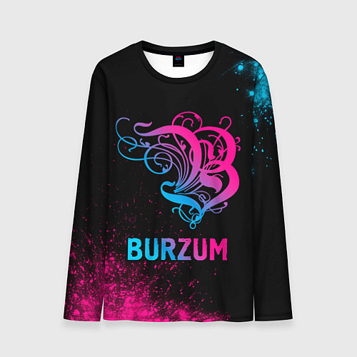 Мужской лонгслив Burzum - neon gradient / 3D-принт – фото 1