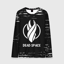 Лонгслив мужской Dead Space glitch на темном фоне, цвет: 3D-принт