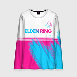 Мужской лонгслив Elden Ring neon gradient style: символ сверху