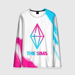 Мужской лонгслив The Sims neon gradient style