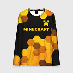 Лонгслив мужской Minecraft - gold gradient: символ сверху, цвет: 3D-принт