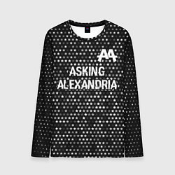 Лонгслив мужской Asking Alexandria glitch на темном фоне: символ св, цвет: 3D-принт