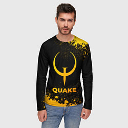 Лонгслив мужской Quake - gold gradient, цвет: 3D-принт — фото 2
