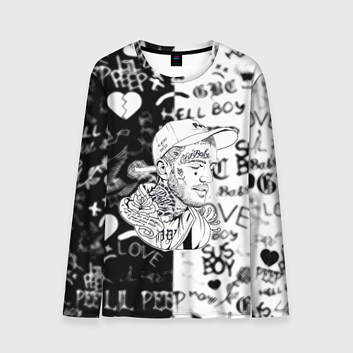 Мужской лонгслив Lil peep logo rap / 3D-принт – фото 1