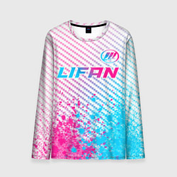 Мужской лонгслив Lifan neon gradient style: символ сверху