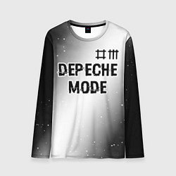 Мужской лонгслив Depeche Mode glitch на светлом фоне: символ сверху
