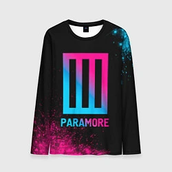 Лонгслив мужской Paramore - neon gradient, цвет: 3D-принт