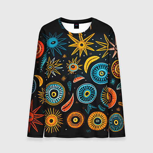 Мужской лонгслив Африканский узор - нейросеть / 3D-принт – фото 1