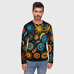 Лонгслив мужской Африканский узор - нейросеть, цвет: 3D-принт — фото 2