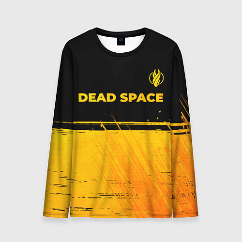 Мужской лонгслив Dead Space - gold gradient посередине / 3D-принт – фото 1