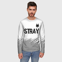 Лонгслив мужской Stray glitch на светлом фоне посередине, цвет: 3D-принт — фото 2