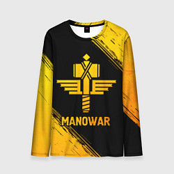 Лонгслив мужской Manowar - gold gradient, цвет: 3D-принт