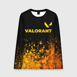 Мужской лонгслив Valorant - gold gradient посередине