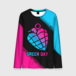 Мужской лонгслив Green Day - neon gradient