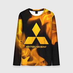 Мужской лонгслив Mitsubishi - gold gradient