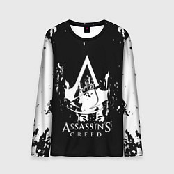 Лонгслив мужской Assassins Creed белые краски, цвет: 3D-принт