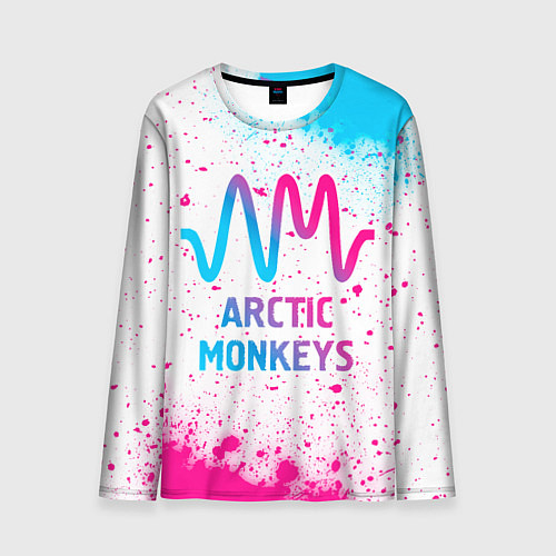 Мужской лонгслив Arctic Monkeys neon gradient style / 3D-принт – фото 1