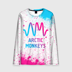 Мужской лонгслив Arctic Monkeys neon gradient style