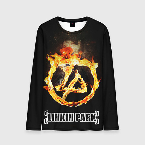 Мужской лонгслив Linkin Park - fire logo / 3D-принт – фото 1
