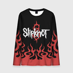 Лонгслив мужской Slipknot в огне, цвет: 3D-принт