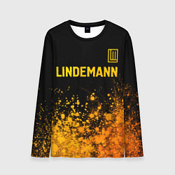 Лонгслив мужской Lindemann - gold gradient посередине, цвет: 3D-принт