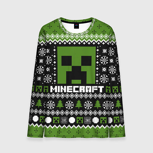 Мужской лонгслив Minecraft christmas sweater / 3D-принт – фото 1