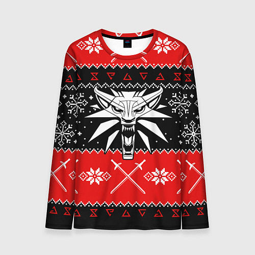 Мужской лонгслив The Witcher christmas sweater / 3D-принт – фото 1