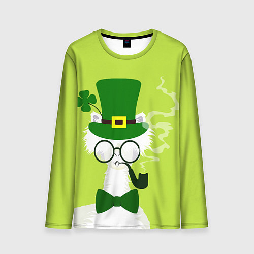 Мужской лонгслив Лама - альпака Патрик / 3D-принт – фото 1