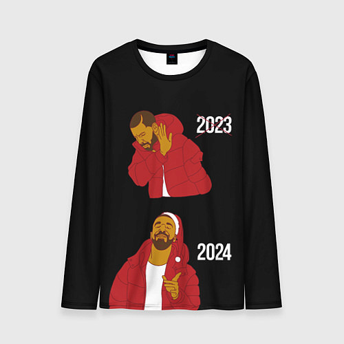 Мужской лонгслив Дрейк 2023-2024 / 3D-принт – фото 1