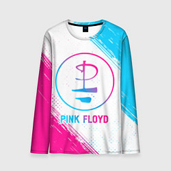 Мужской лонгслив Pink Floyd neon gradient style