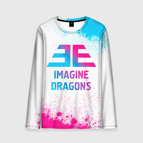 Мужской лонгслив Imagine Dragons neon gradient style / 3D-принт – фото 1