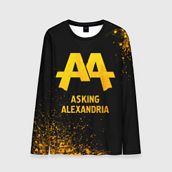 Лонгслив мужской Asking Alexandria - gold gradient, цвет: 3D-принт