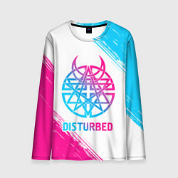 Мужской лонгслив Disturbed neon gradient style