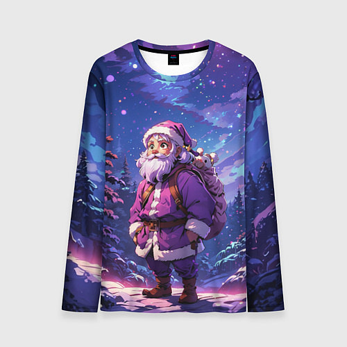 Мужской лонгслив Cartoon Santa / 3D-принт – фото 1