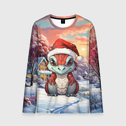 Мужской лонгслив Дракоша 2024 новогодний символ года